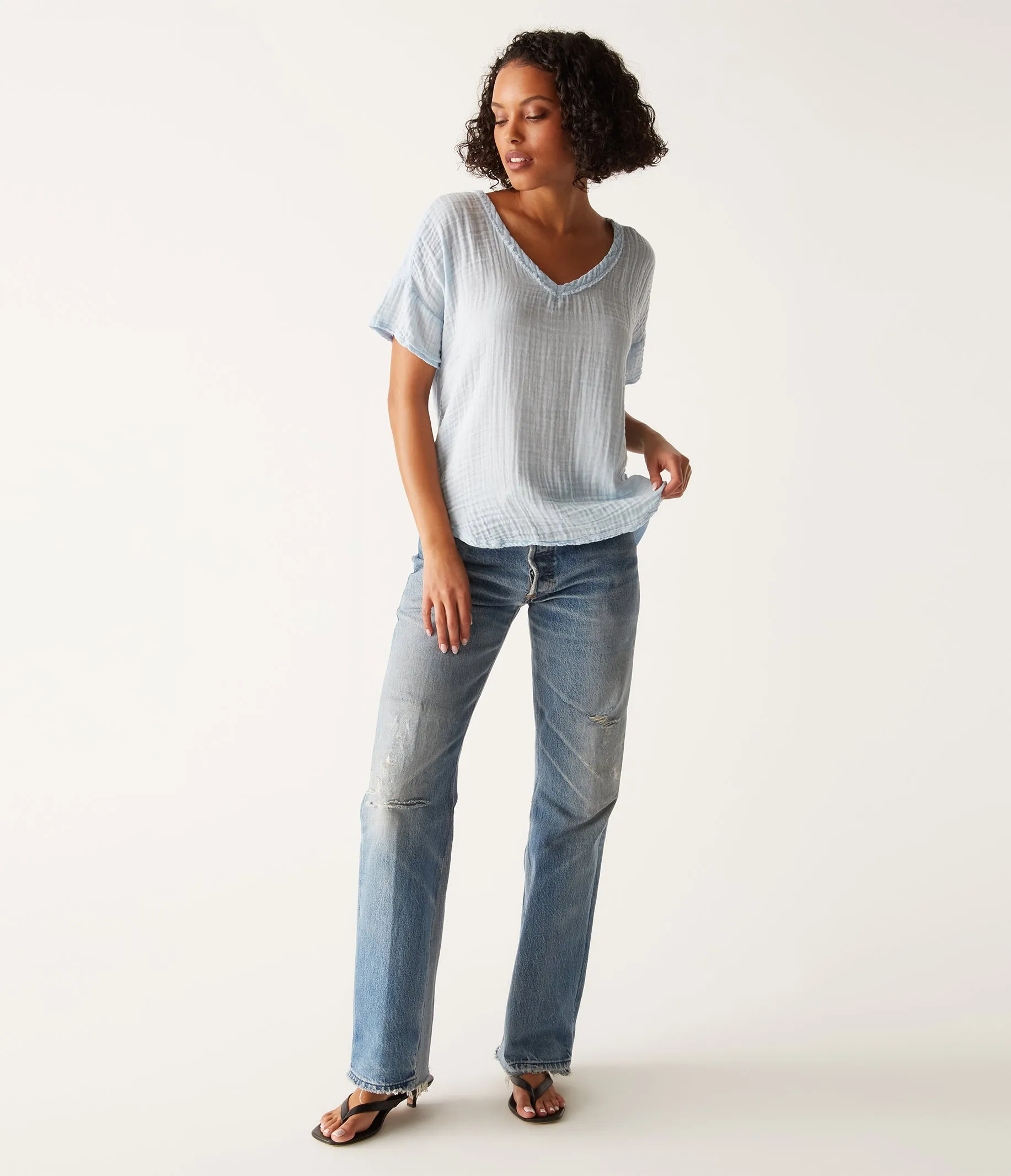 Gretna Fabric Mixed Tee