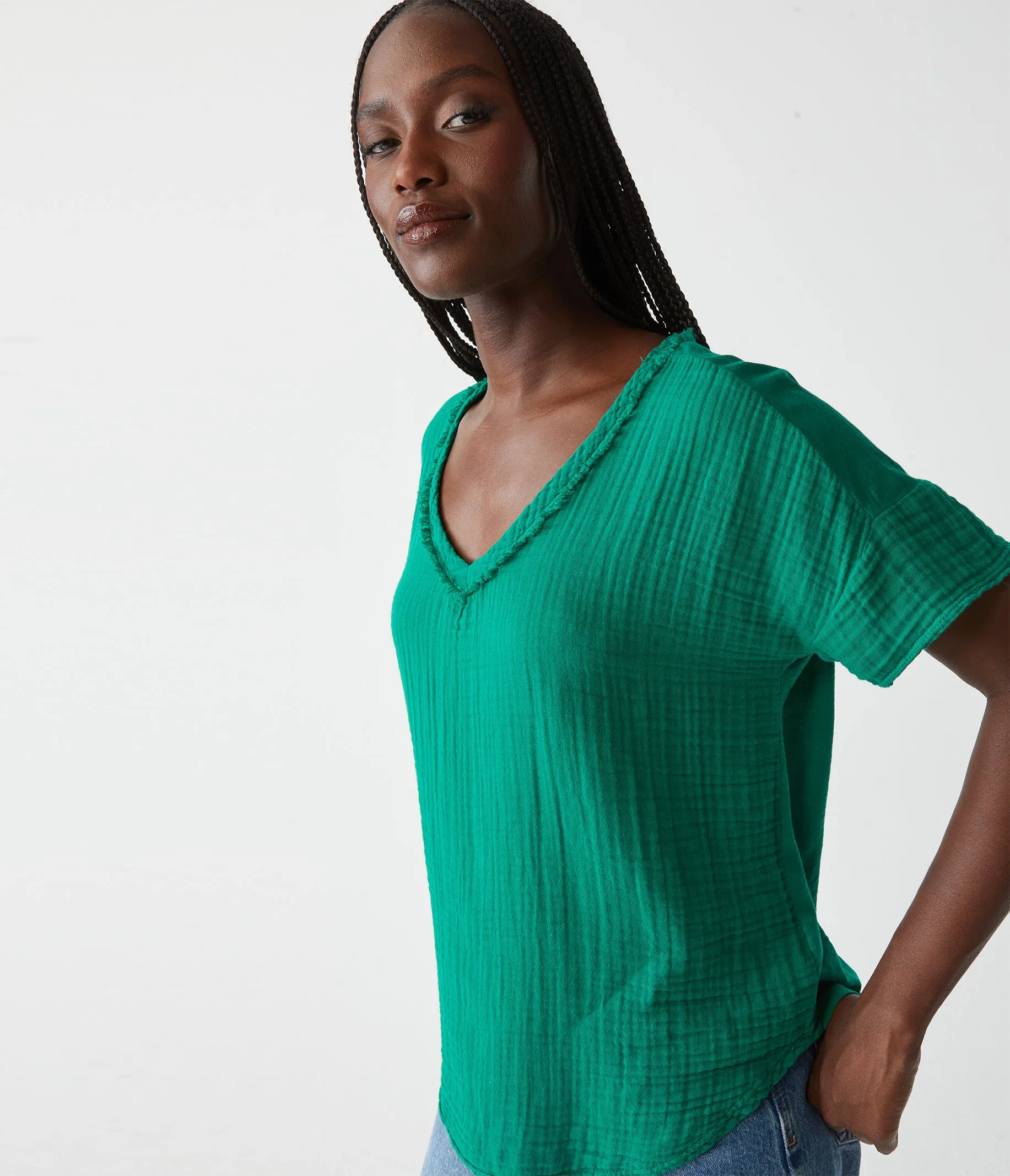 Gretna Fabric Mixed Tee