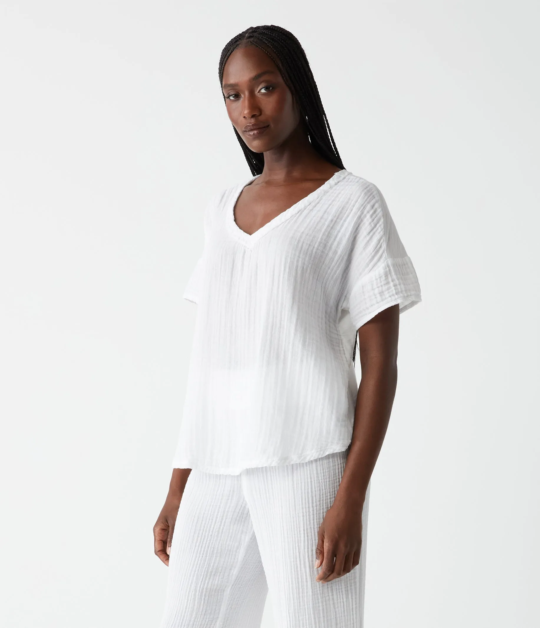 Gretna Fabric Mixed Tee