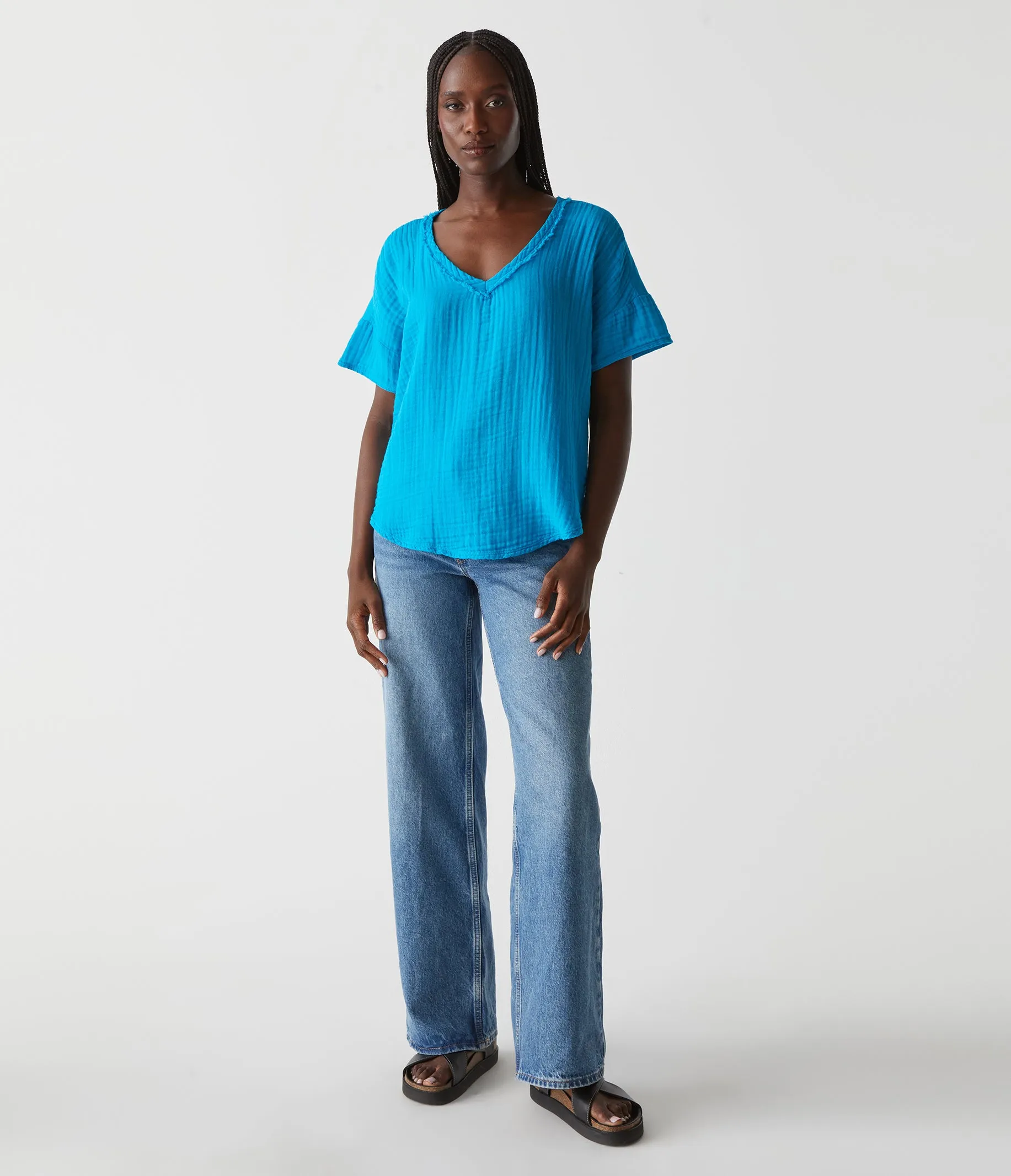 Gretna Fabric Mixed Tee