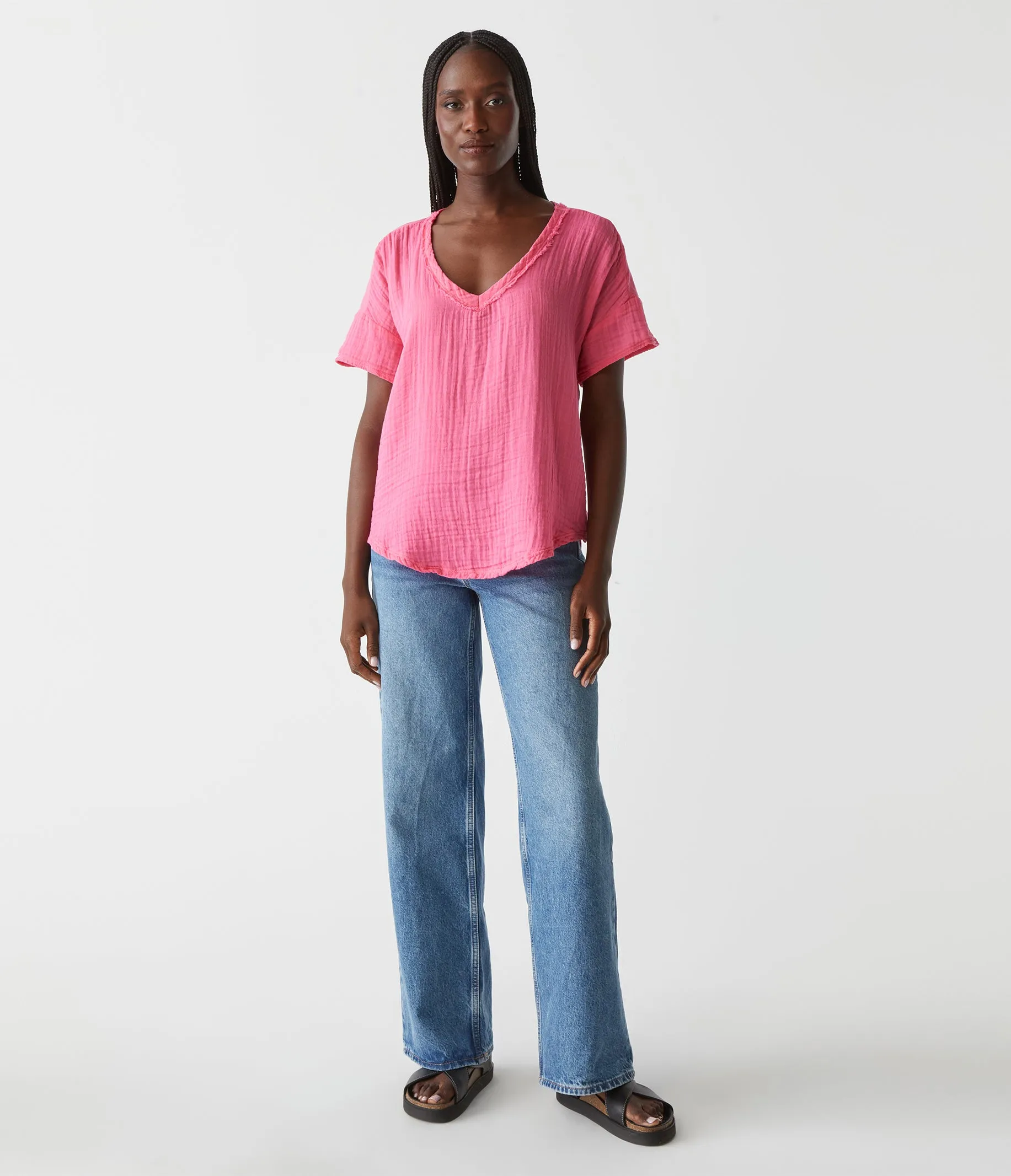 Gretna Fabric Mixed Tee