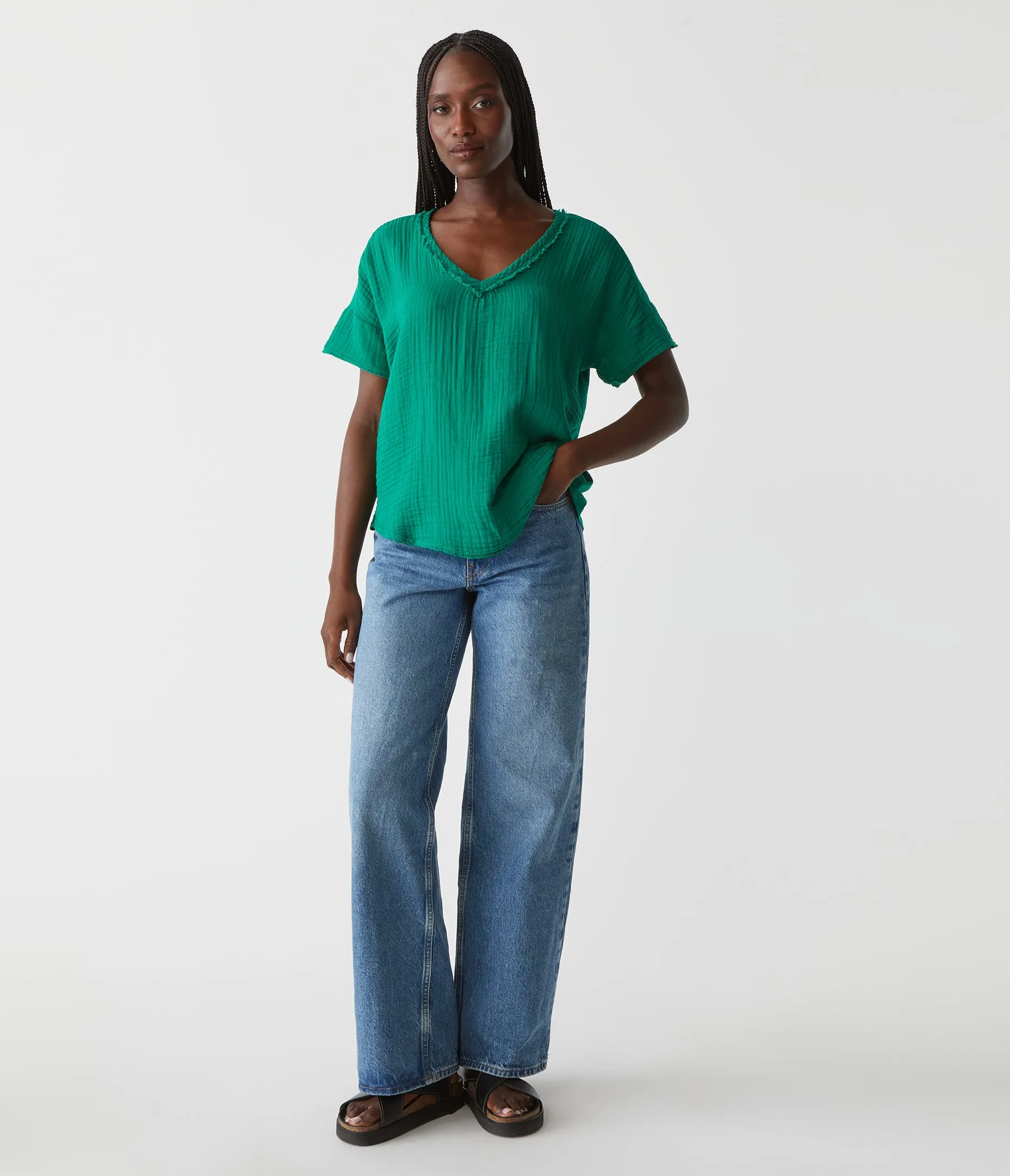 Gretna Fabric Mixed Tee