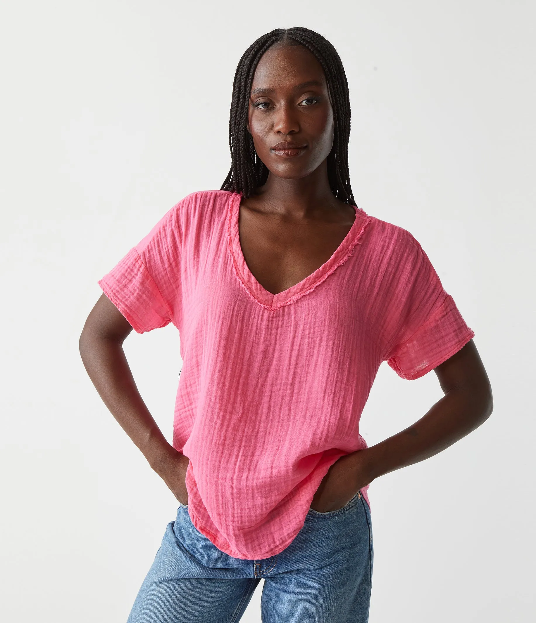 Gretna Fabric Mixed Tee