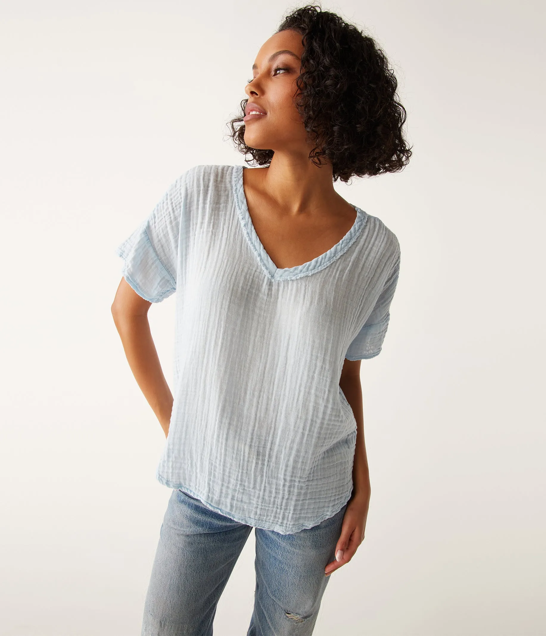 Gretna Fabric Mixed Tee