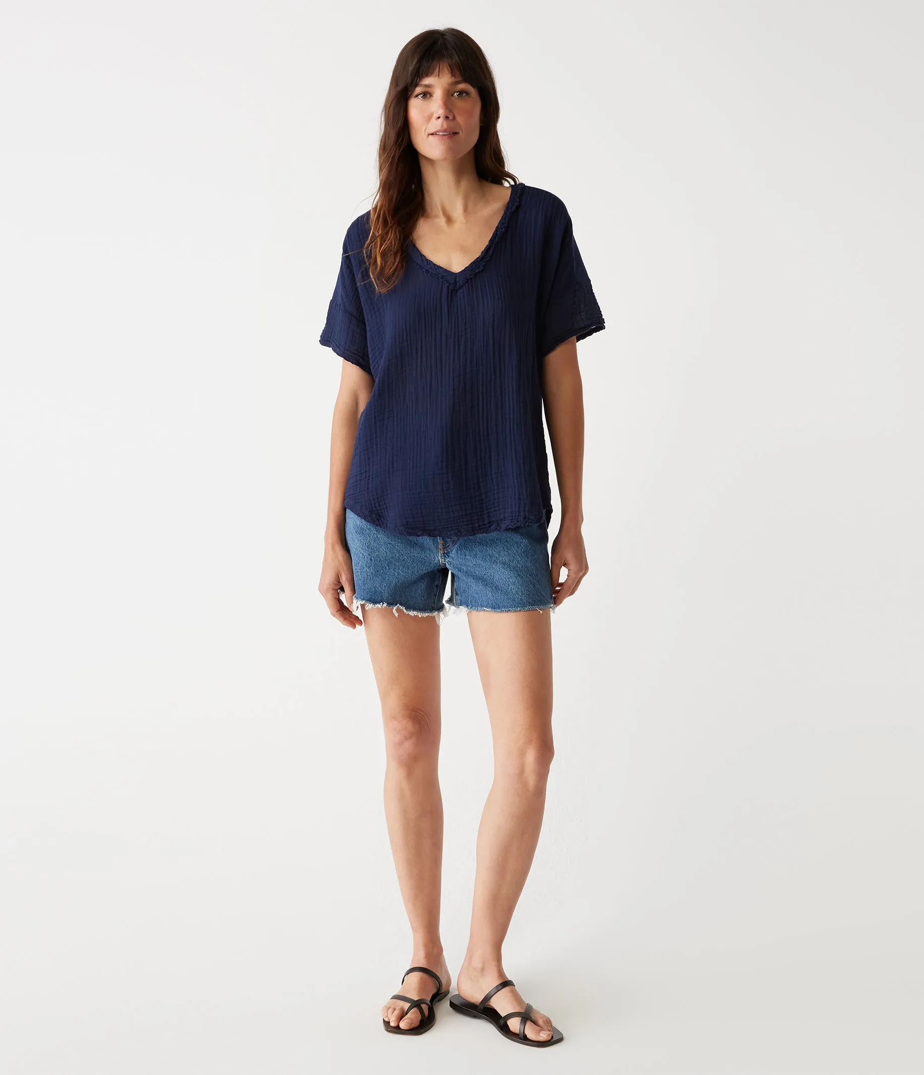 Gretna Fabric Mixed Tee