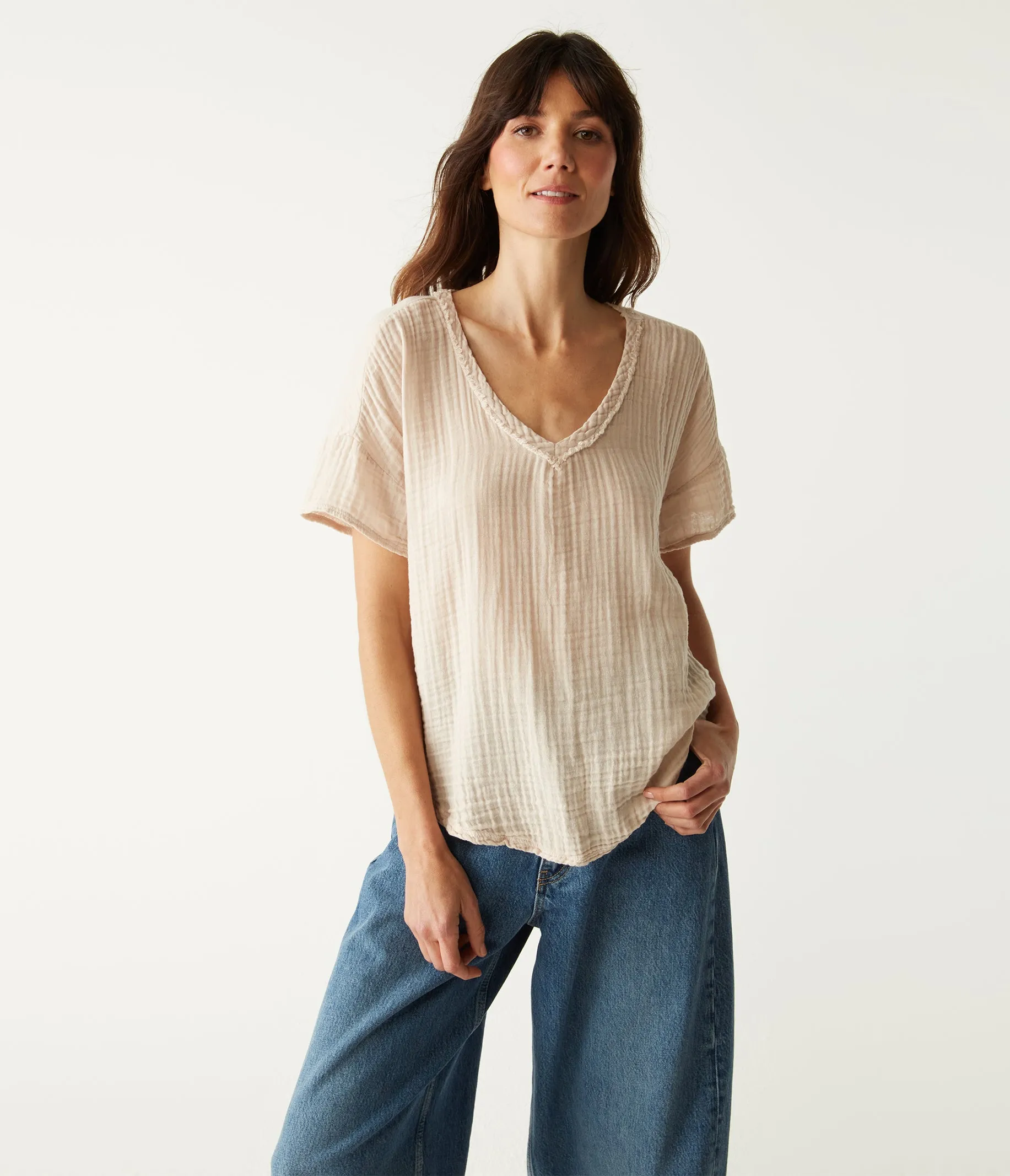 Gretna Fabric Mixed Tee