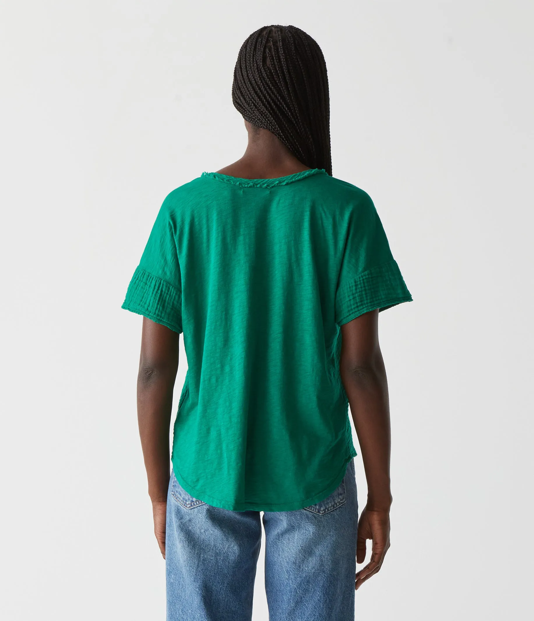 Gretna Fabric Mixed Tee