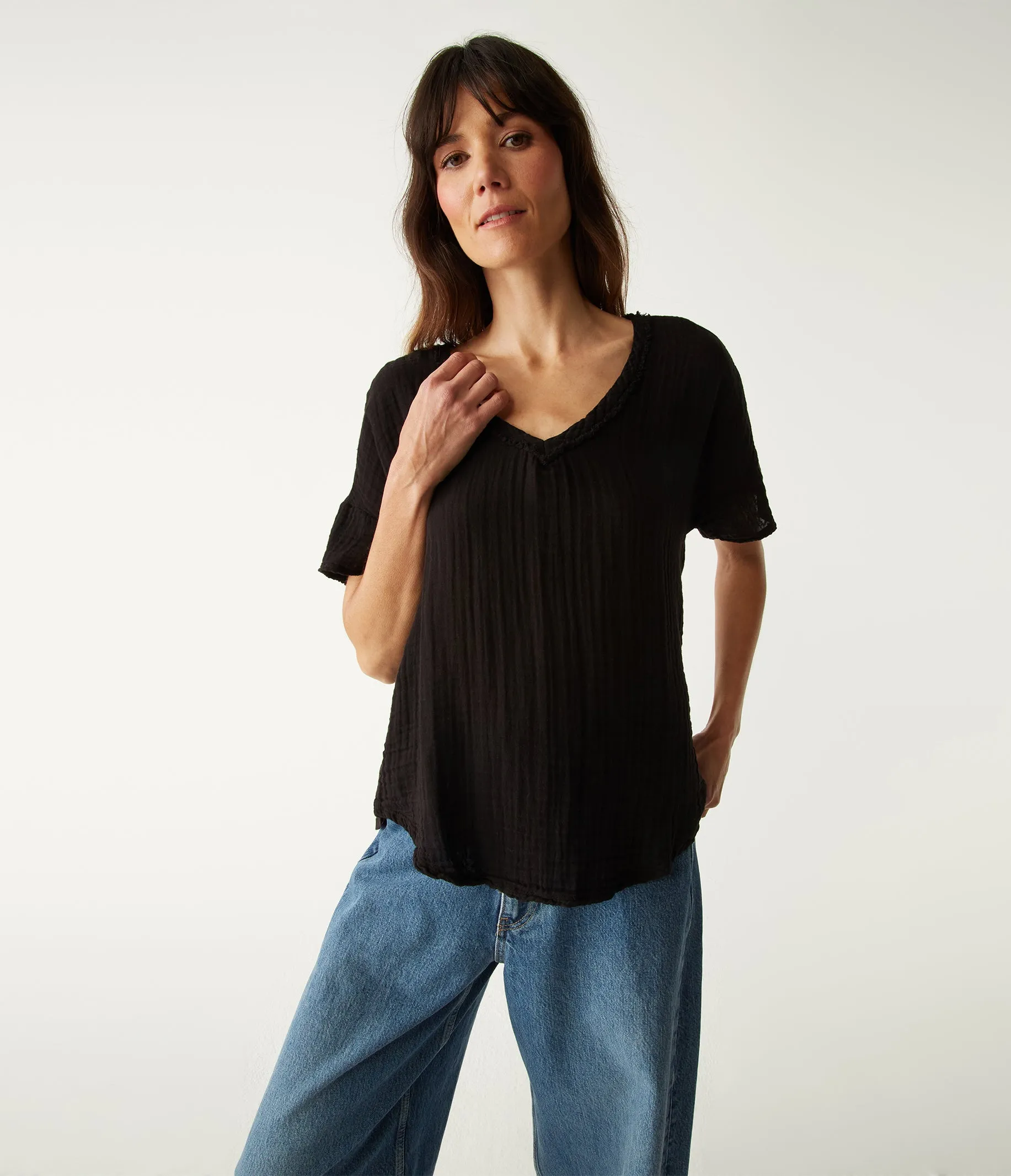 Gretna Fabric Mixed Tee