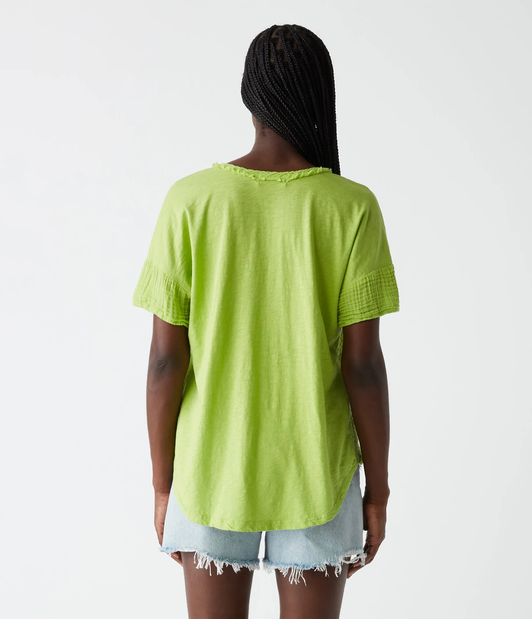 Gretna Fabric Mixed Tee