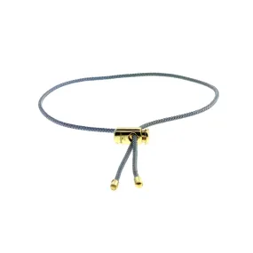 Grey Adjustable Push Cord Bracelet