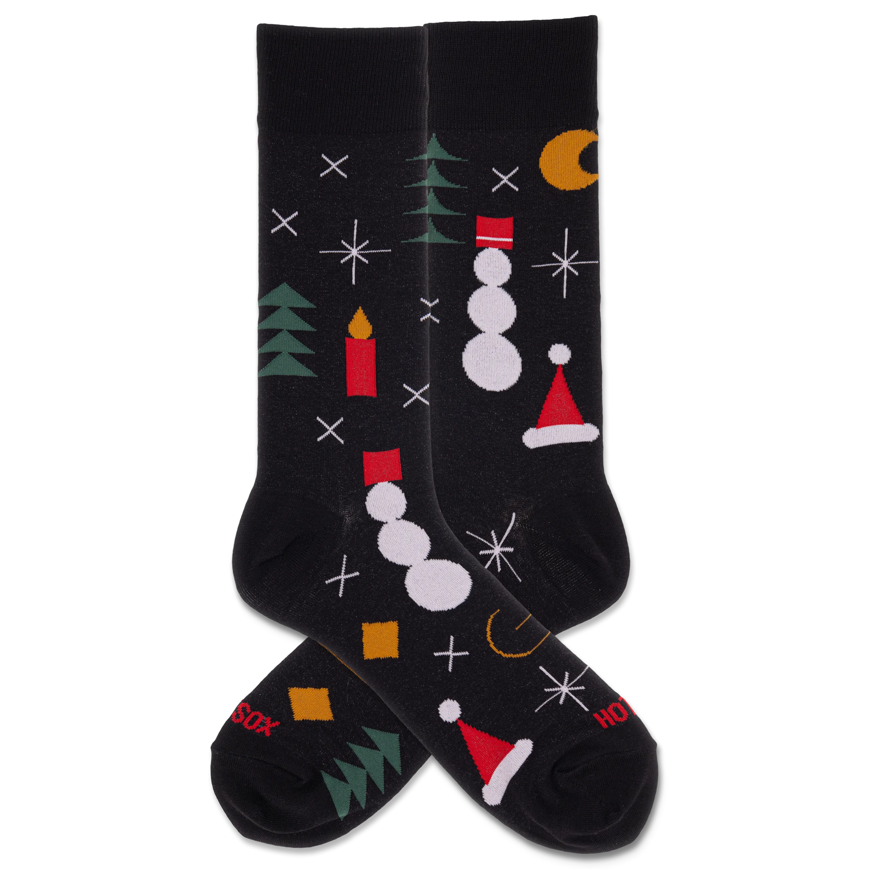 HOTSOX Men's Geo Christmas Crew Sock