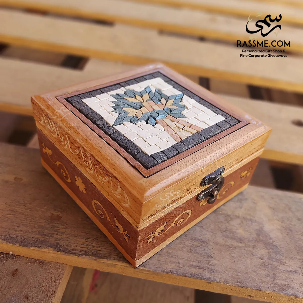 Kinz Mosaics Tree of Life Wooden Box