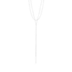 Layered Y Necklace silver gold