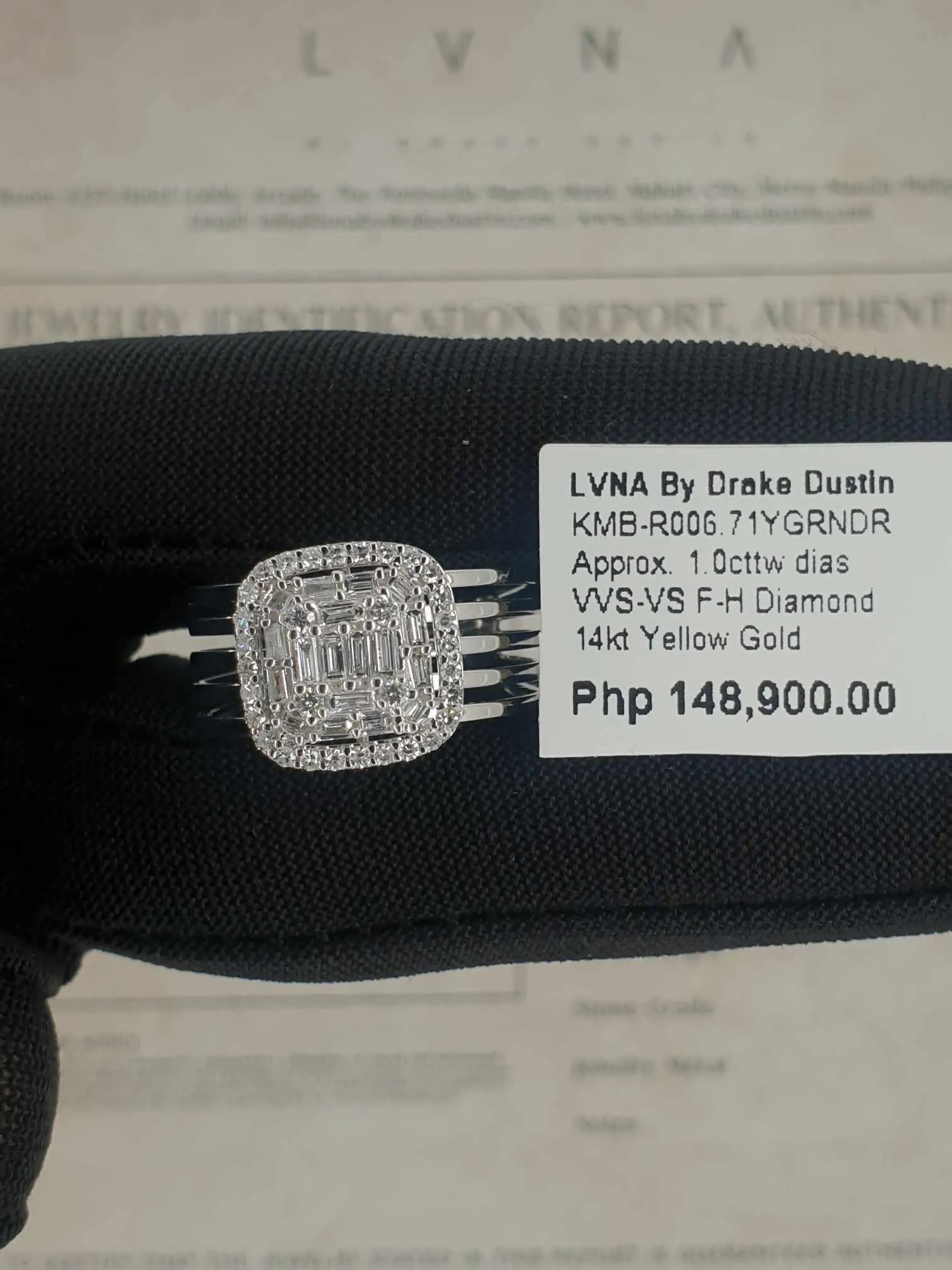 #LVNA2024 |  Classic Cushion Baguette Caged Statement Diamond Ring 14kt