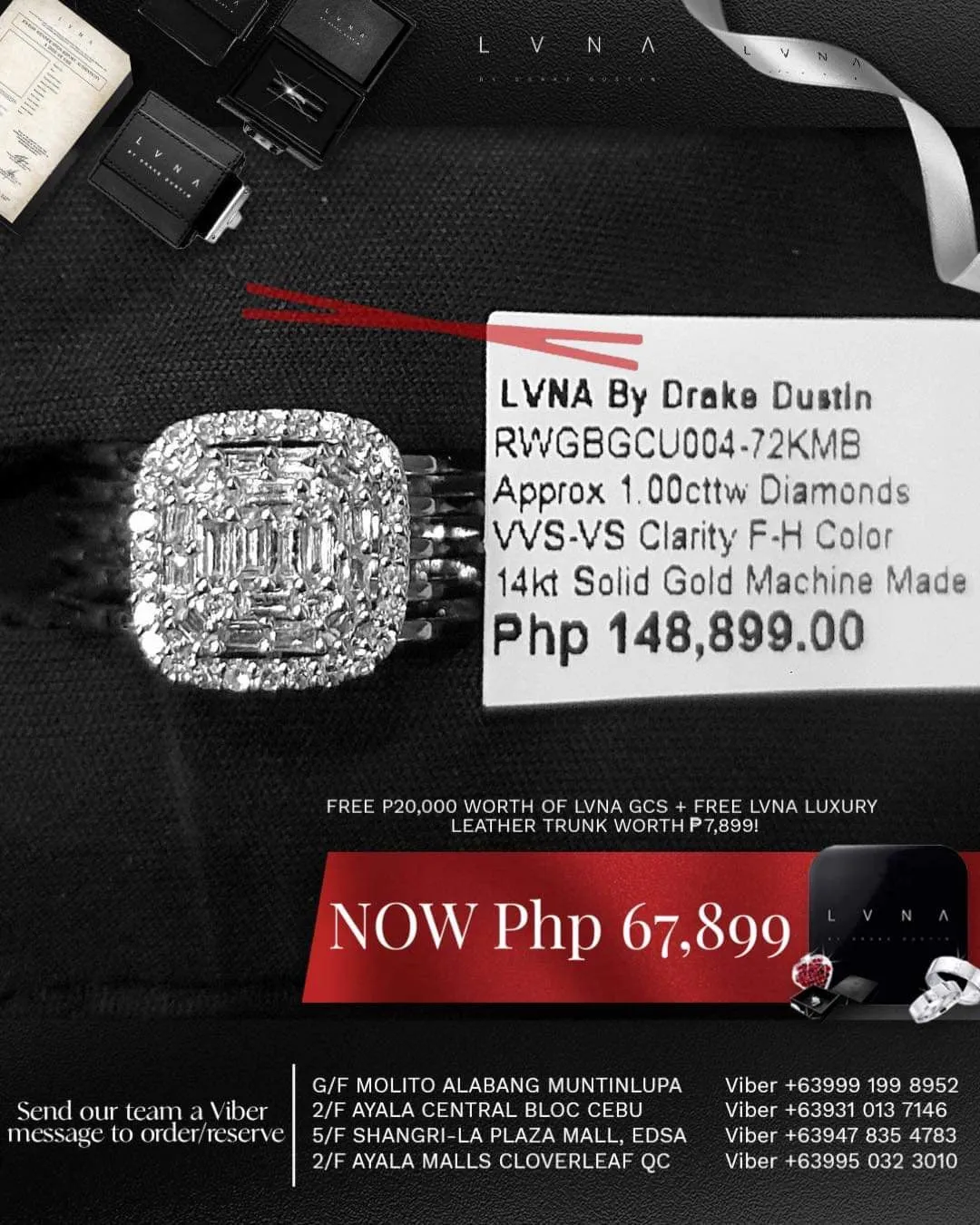 #LVNA2024 |  Classic Cushion Baguette Caged Statement Diamond Ring 14kt