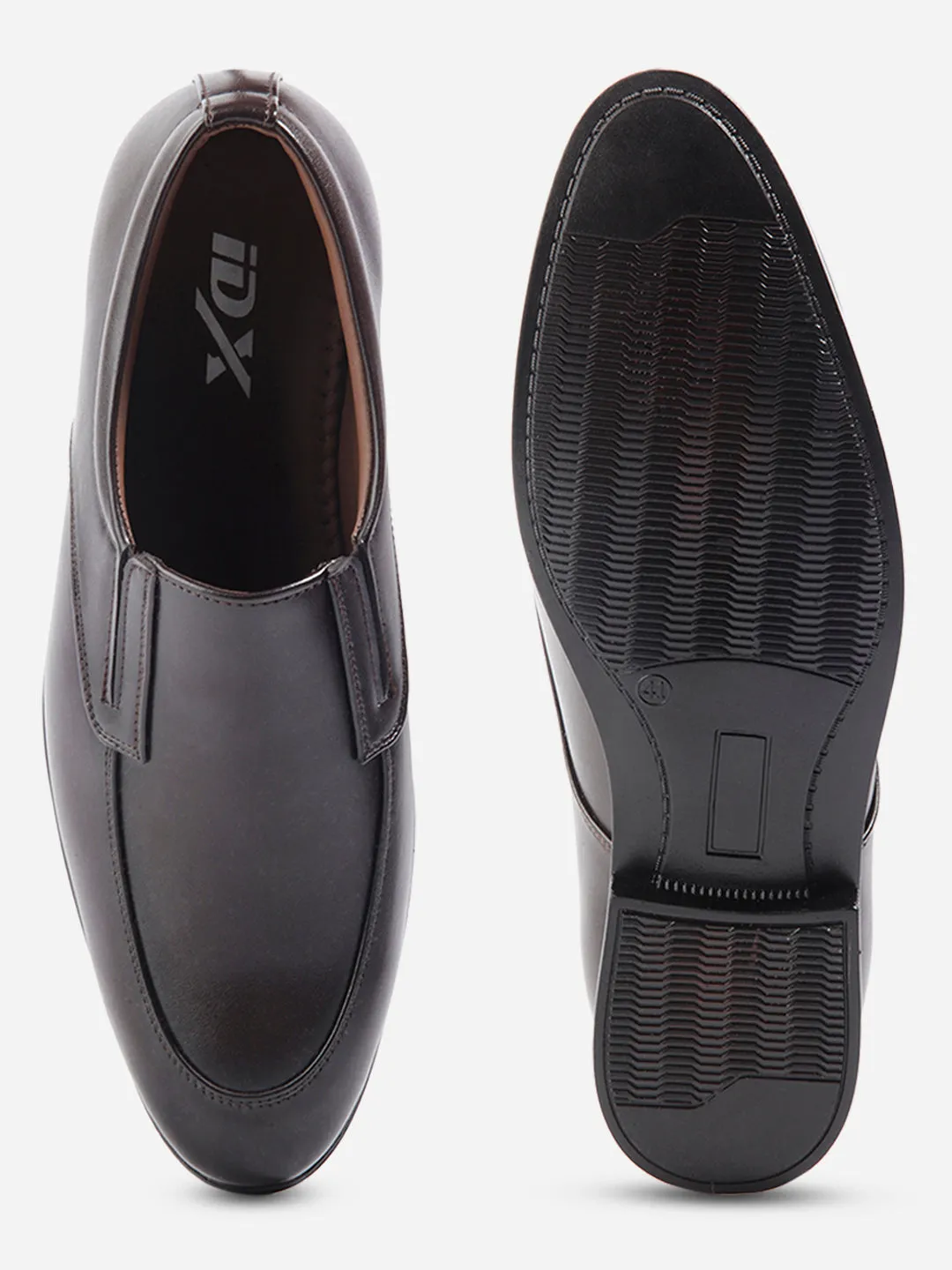 Men's Brown Round Toe Slip On Formal (IX1077)