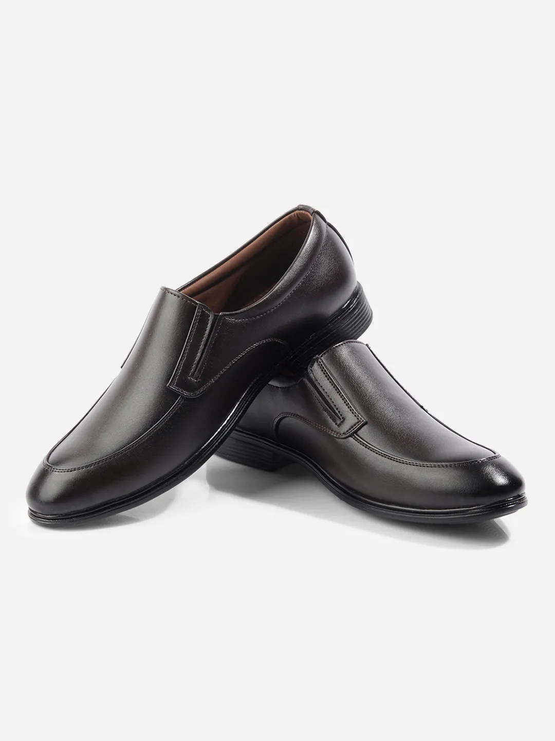 Men's Brown Round Toe Slip On Formal (IX1077)