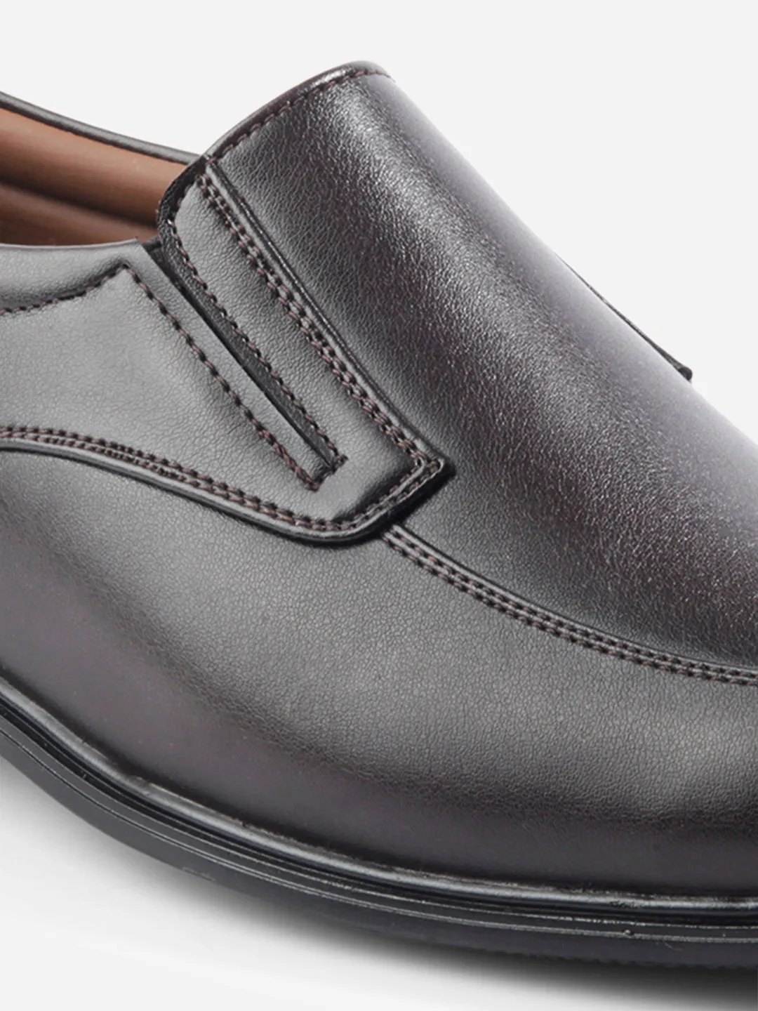 Men's Brown Round Toe Slip On Formal (IX1077)