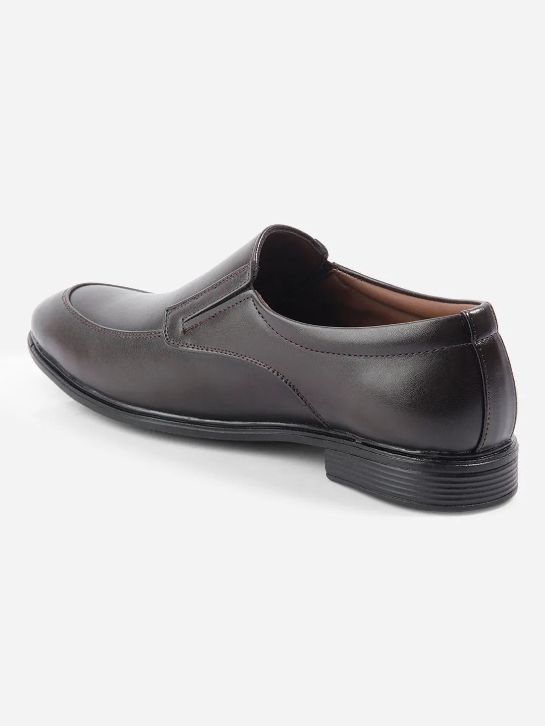 Men's Brown Round Toe Slip On Formal (IX1077)
