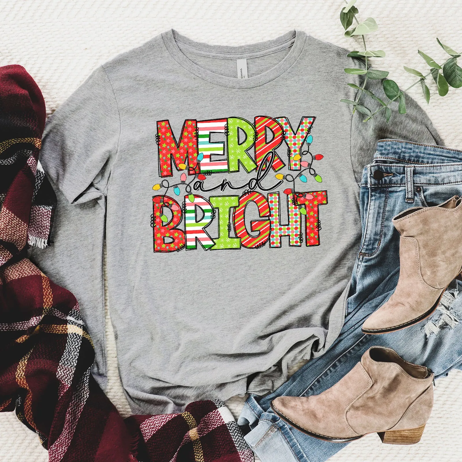 Merry and Bright Paper Craft Long Sleeve