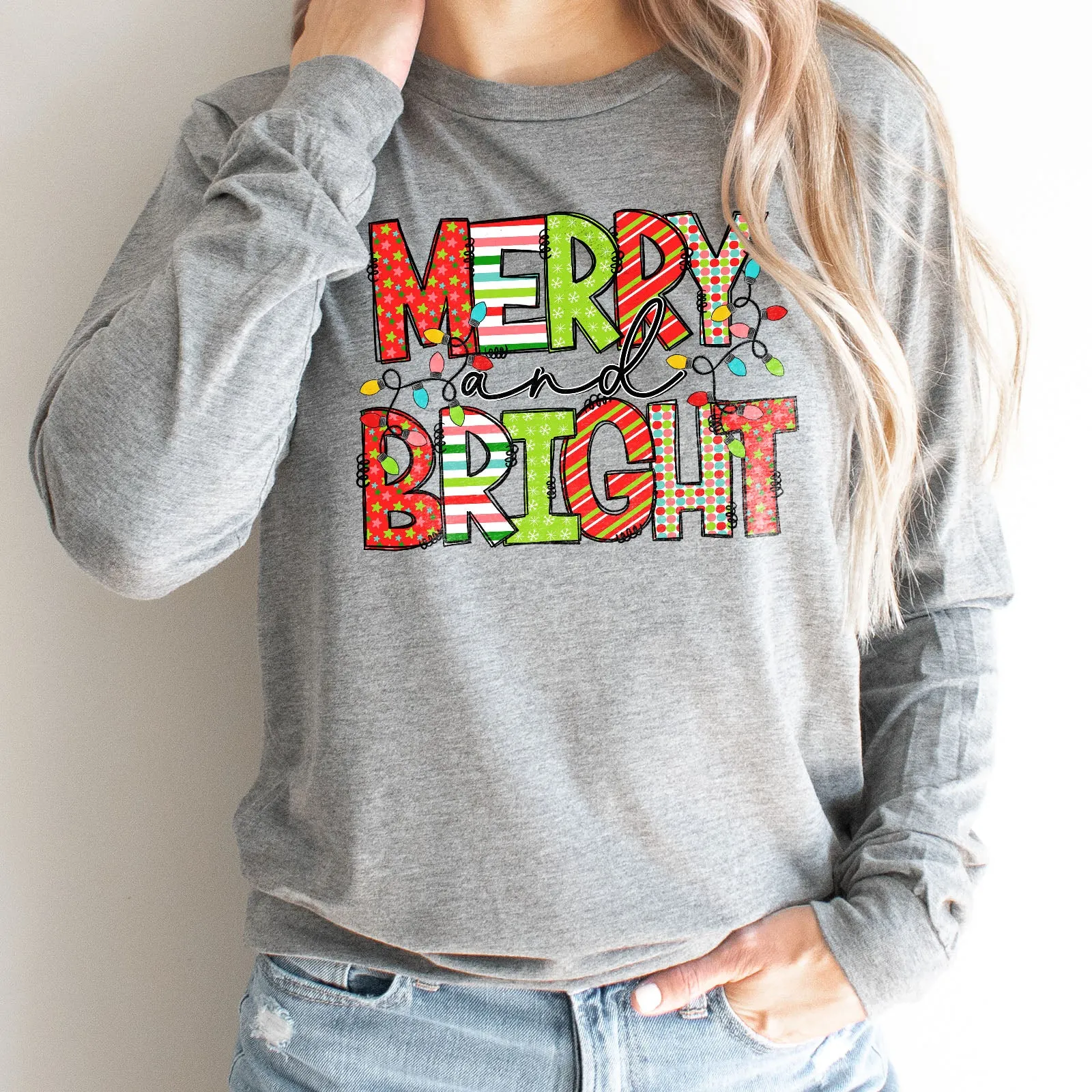 Merry and Bright Paper Craft Long Sleeve
