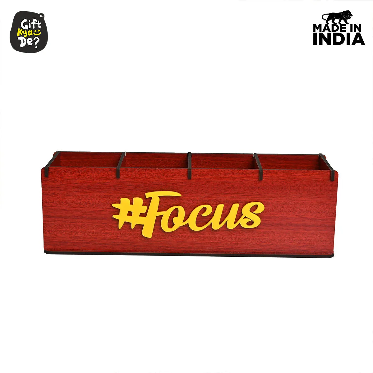 Motivational Desk Organizer | 4 Compartments | Desk Accessories