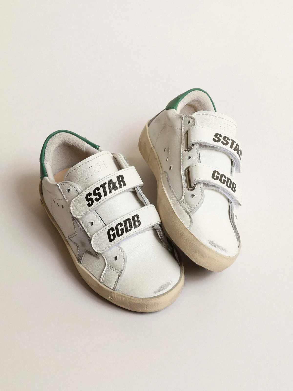 Old School Teen with metallic leather star and green heel tab