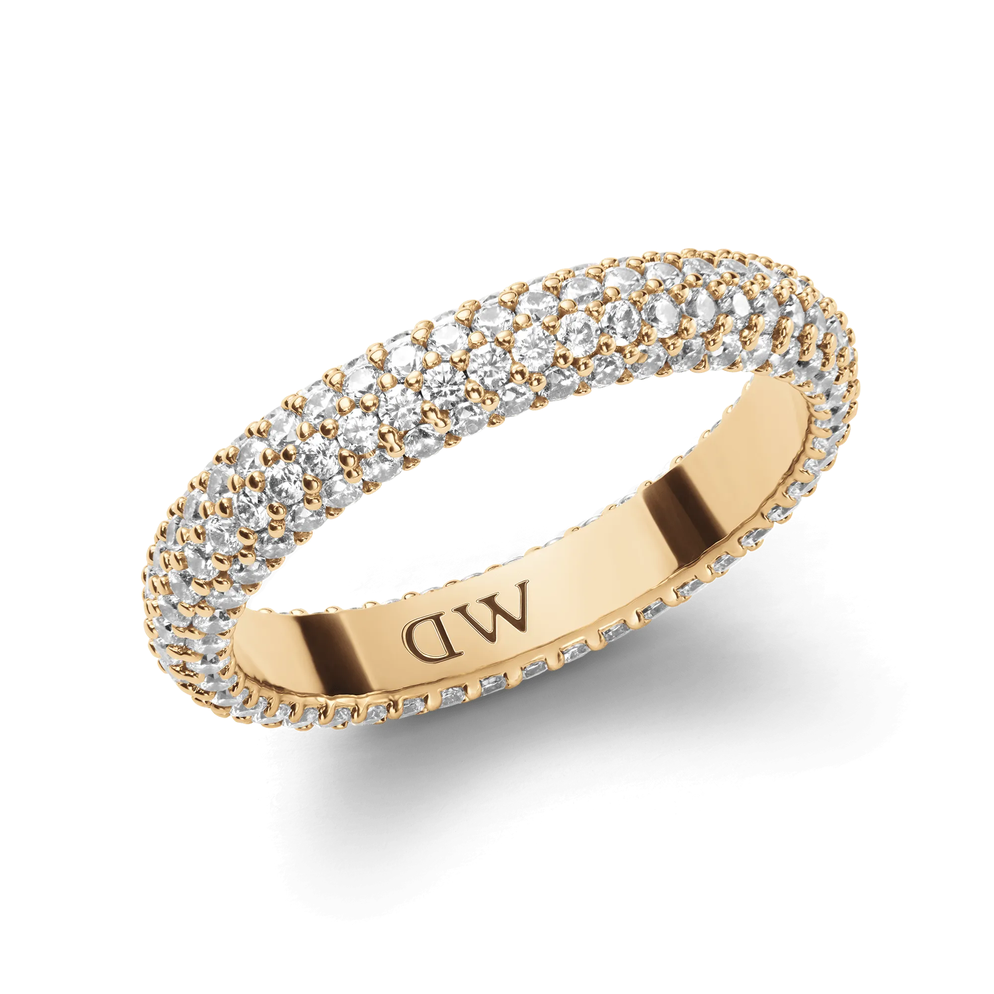 Pavé Crystal Ring Gold