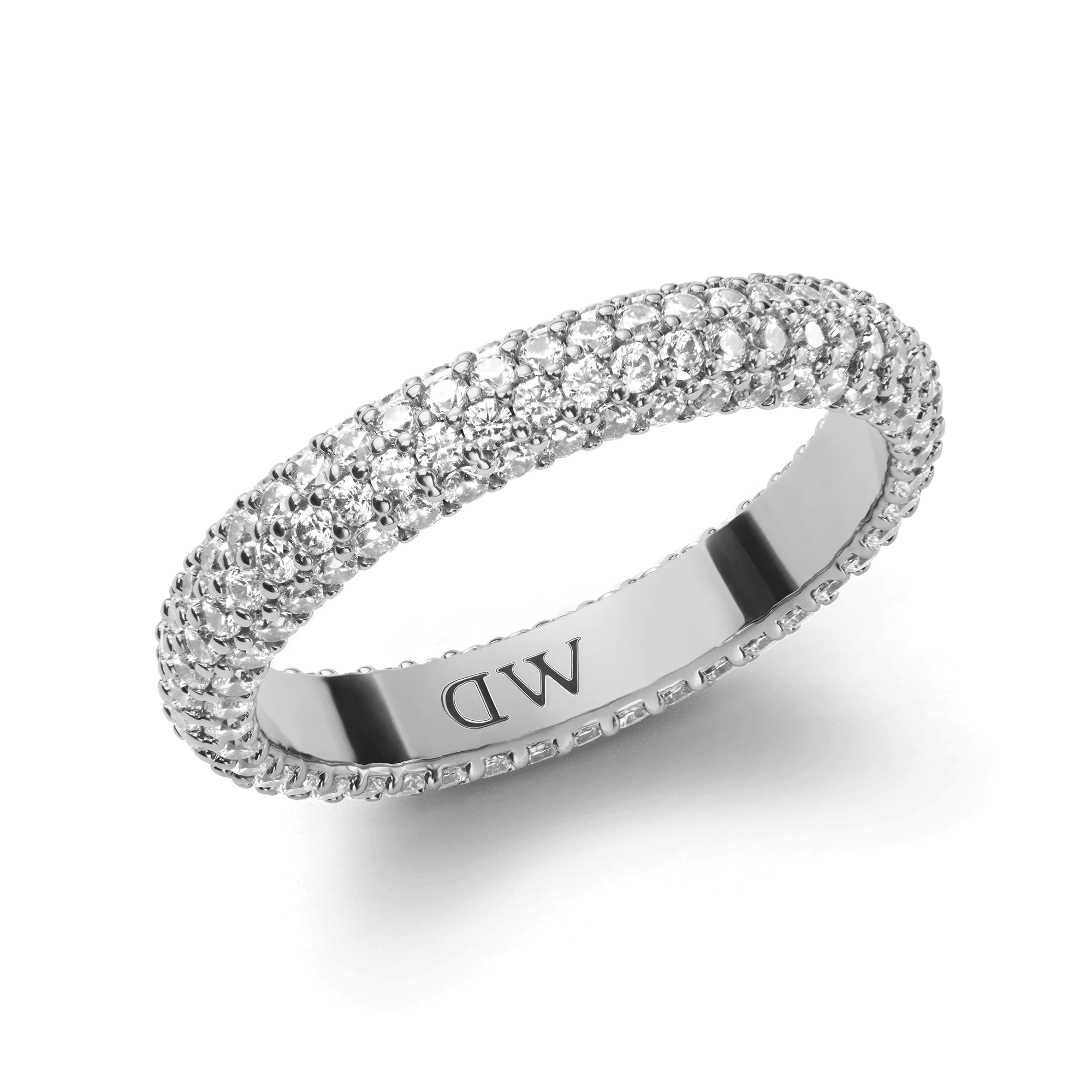 Pavé Crystal Ring Silver