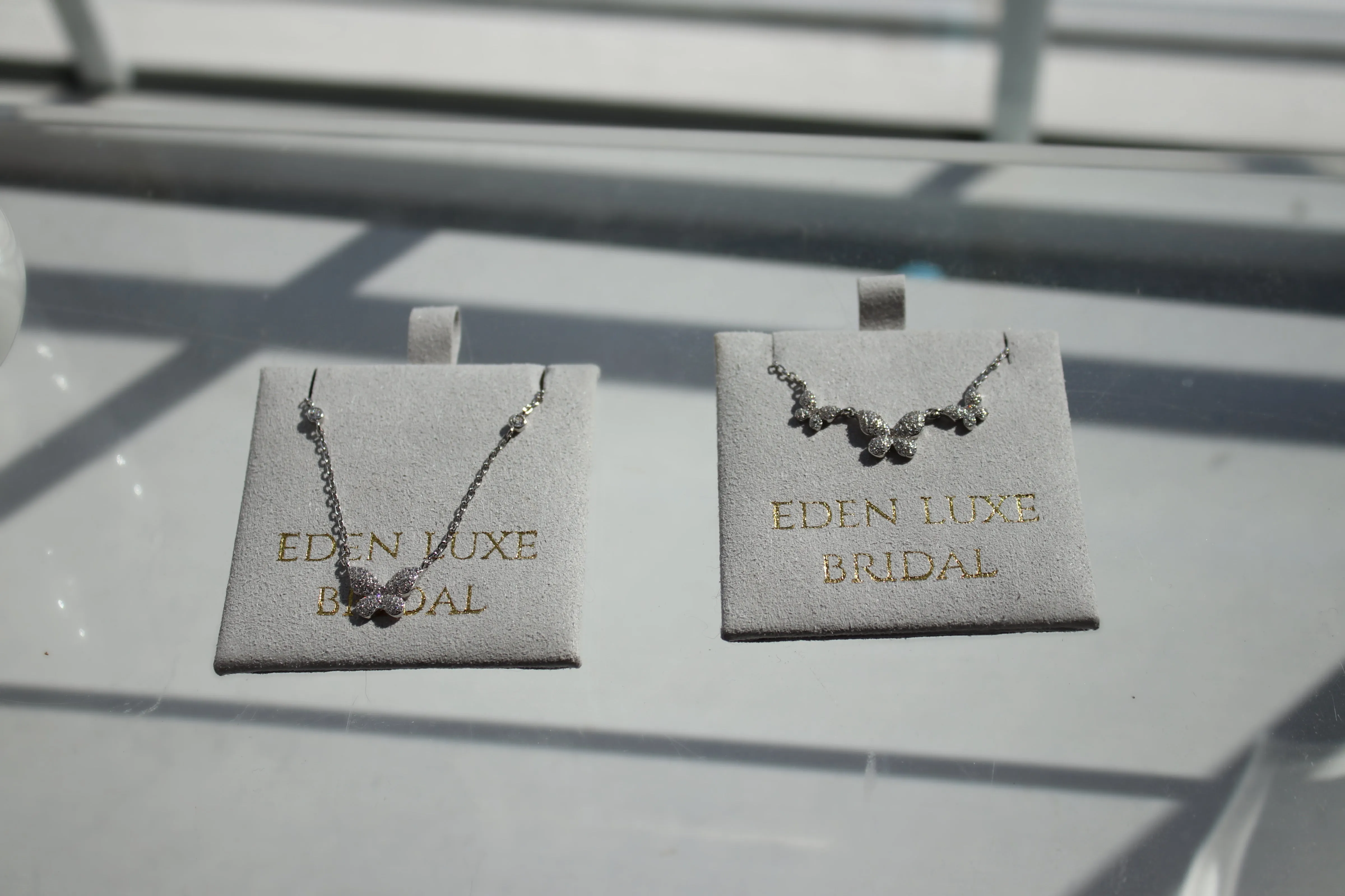 Pave Simulated Diamond BUTTERFLY Necklace