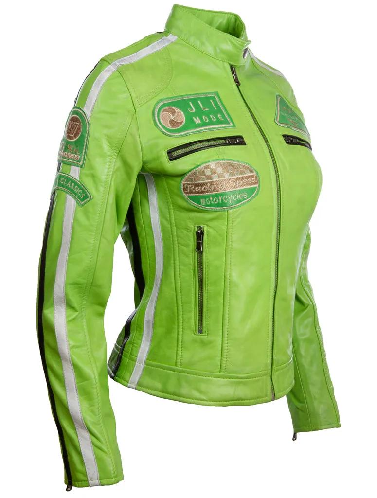 QOOC Women's Racing Biker - Parrot Green