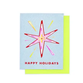 "Happy Holidays" Star Card