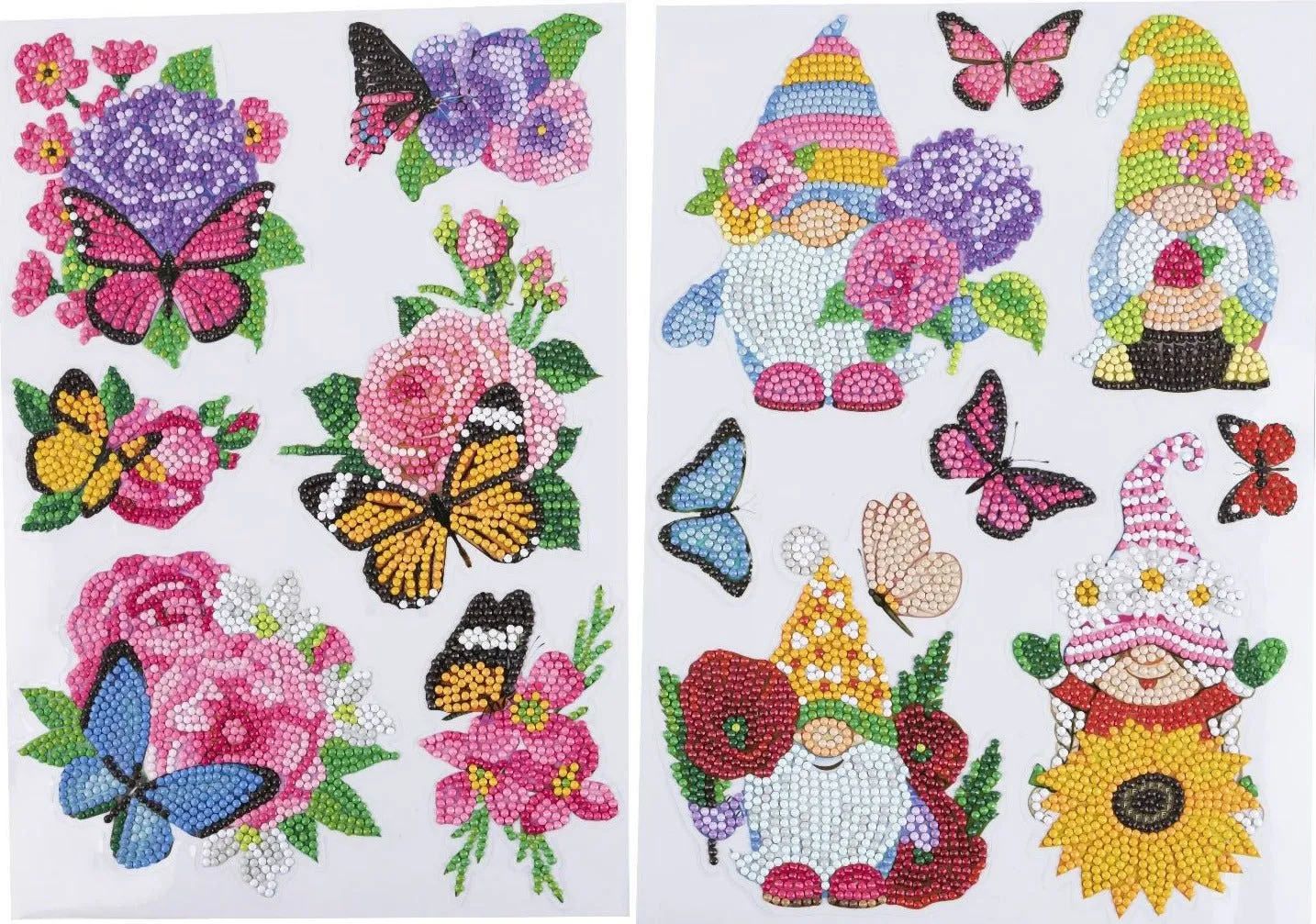 "Summer" Crystal Art Wall Sticker Sheets Bumper Kit Set of 5
