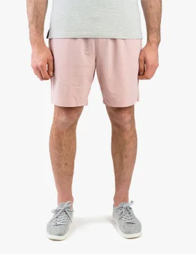 RED KNIT CANVAS SHORTS