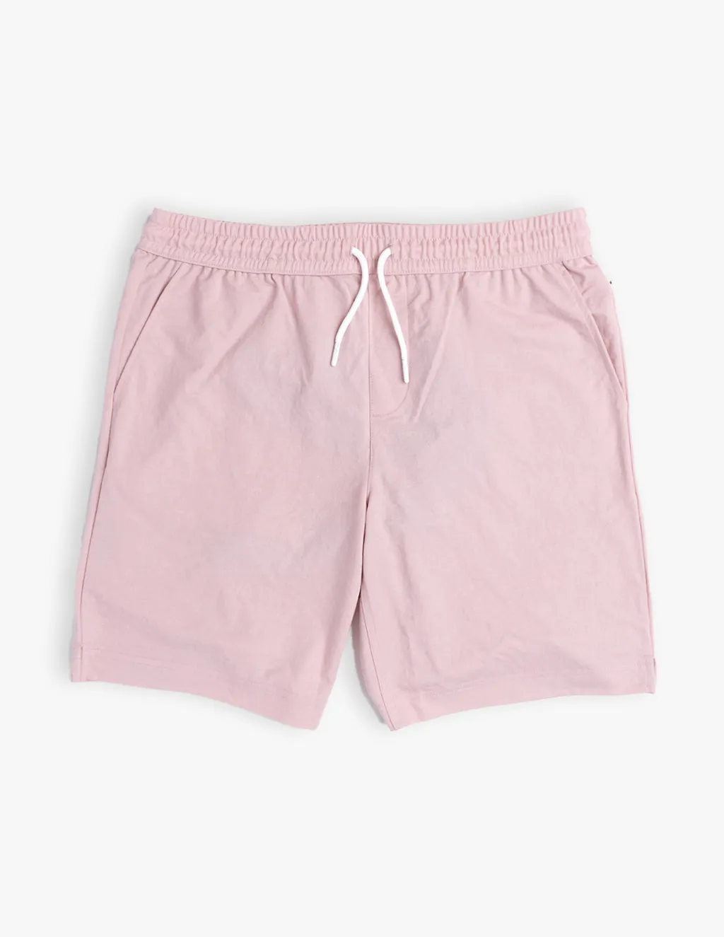 RED KNIT CANVAS SHORTS
