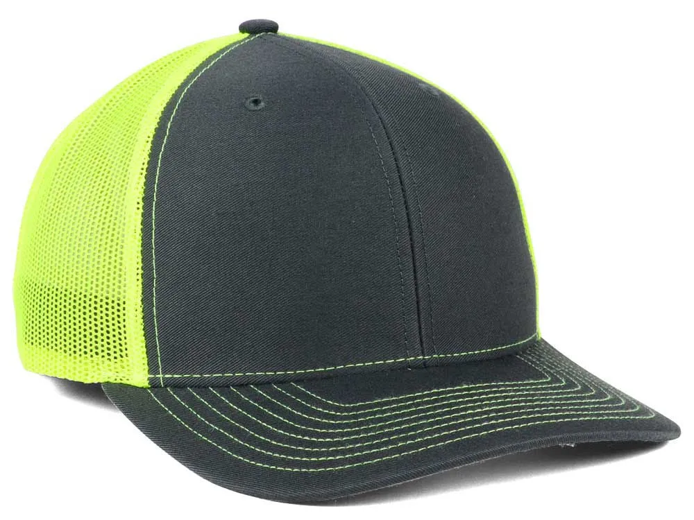 Richardson 112 Trucker - Charcoal/Neon Yellow