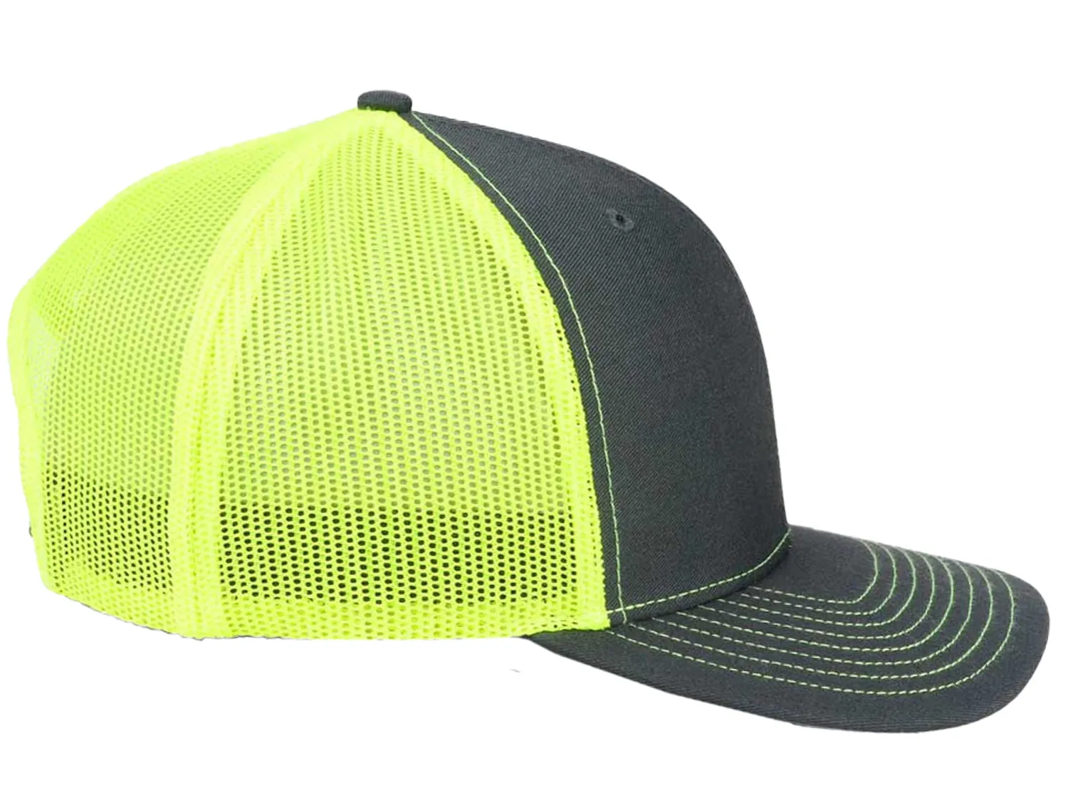 Richardson 112 Trucker - Charcoal/Neon Yellow