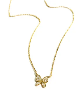 Sparkly Butterfly Necklace