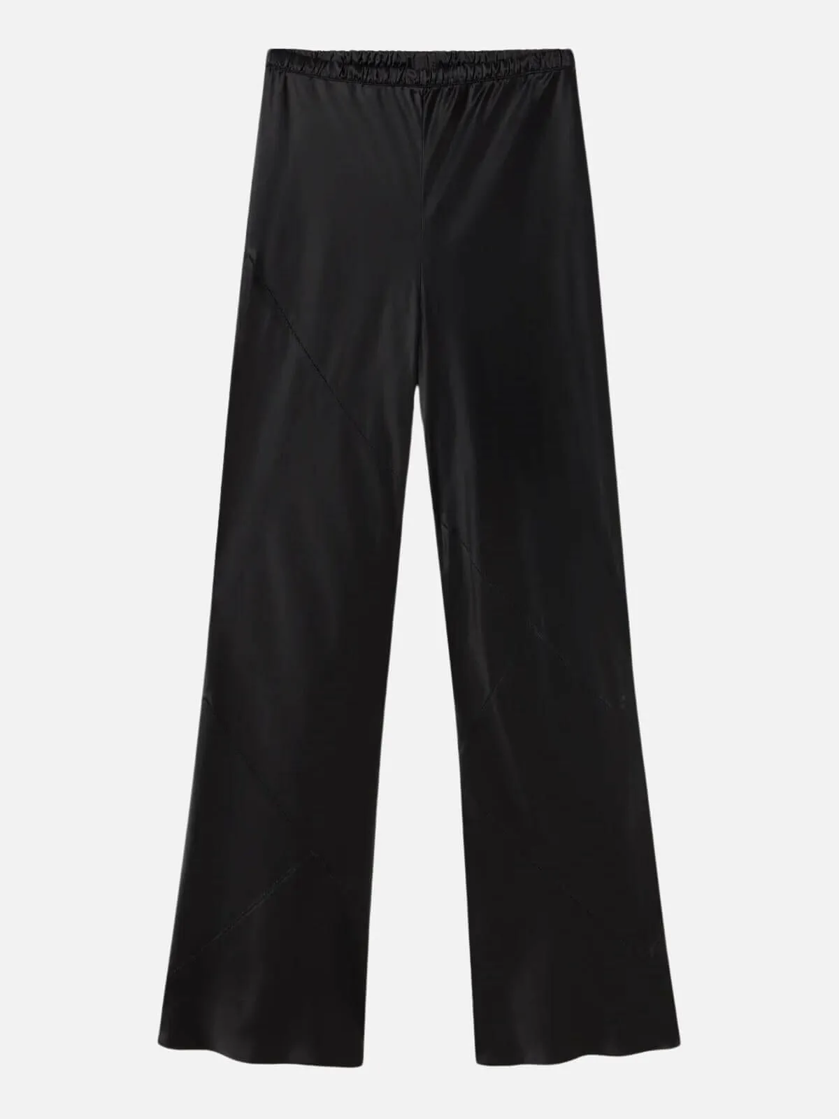 Splice Bias Cut Pants - Black