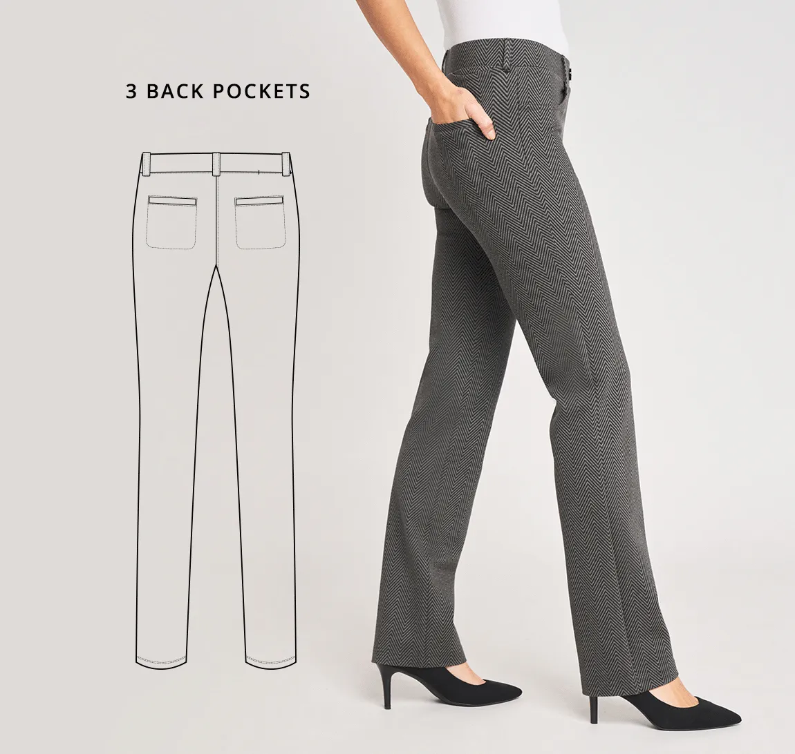 Straight-Leg | 7-Pocket Dress Pant Yoga Pants (Ash Lombard)