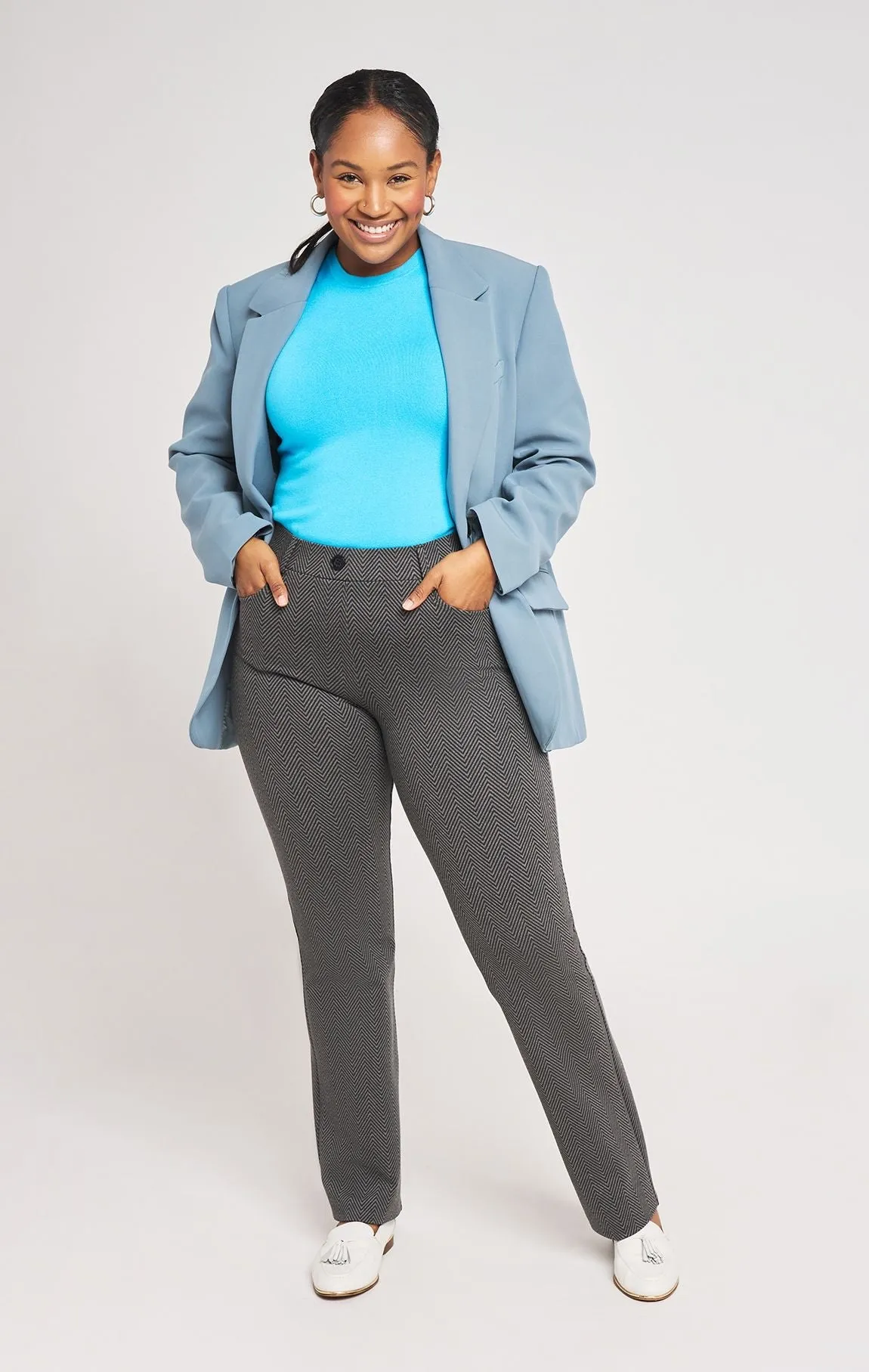 Straight-Leg | 7-Pocket Dress Pant Yoga Pants (Ash Lombard)