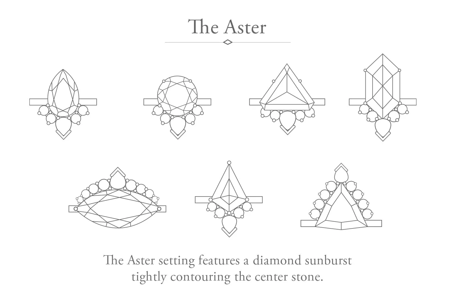 The Aster Ring with a 1.4ct Pear-Cut Montana Sapphire
