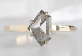 The Bryn Ring with a 1.11ct Shield-Cut Salt and Pepper Diamond