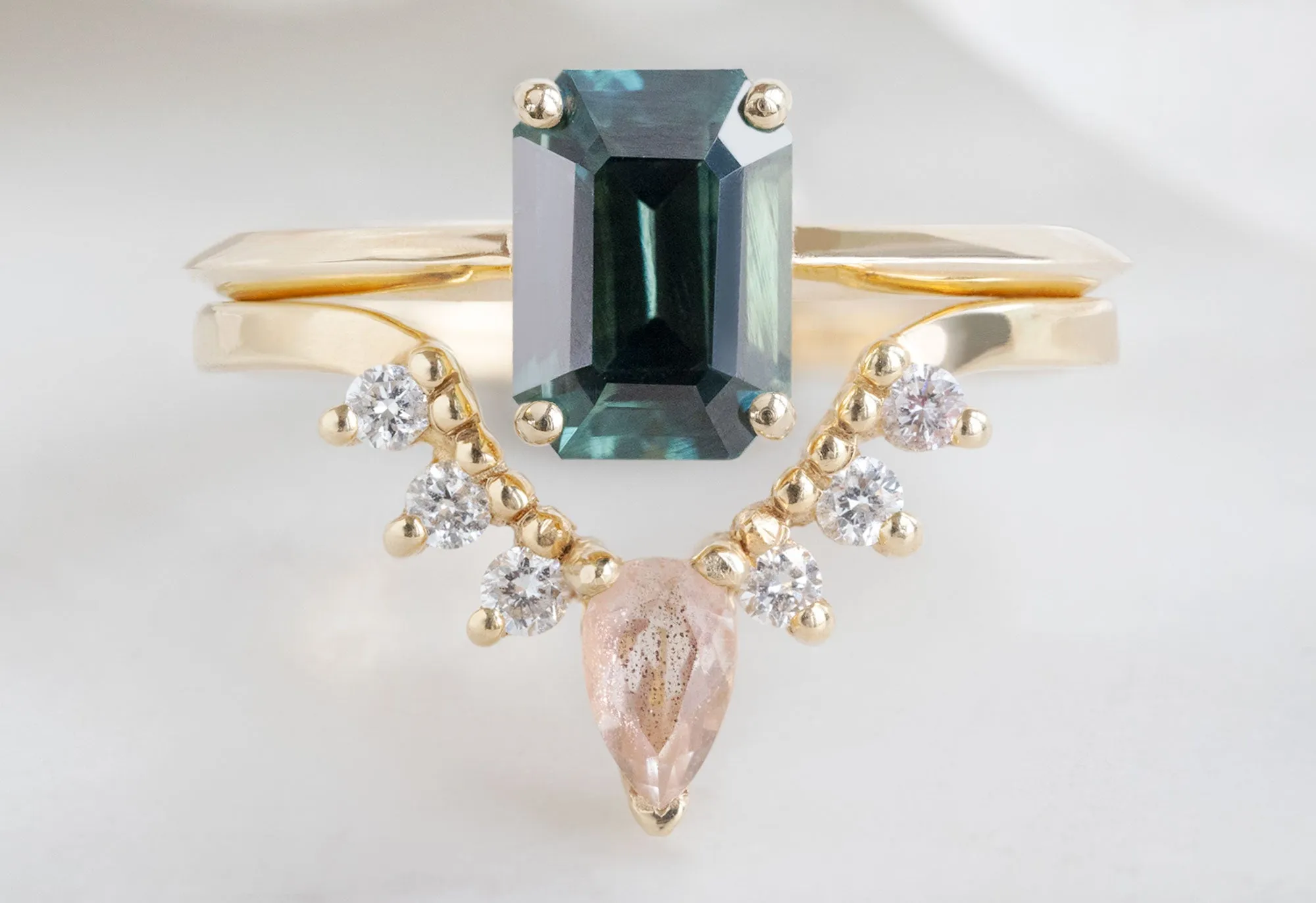The Bryn Ring with a 1.37ct Emerald-Cut Sapphire