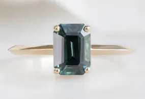The Bryn Ring with a 1.37ct Emerald-Cut Sapphire