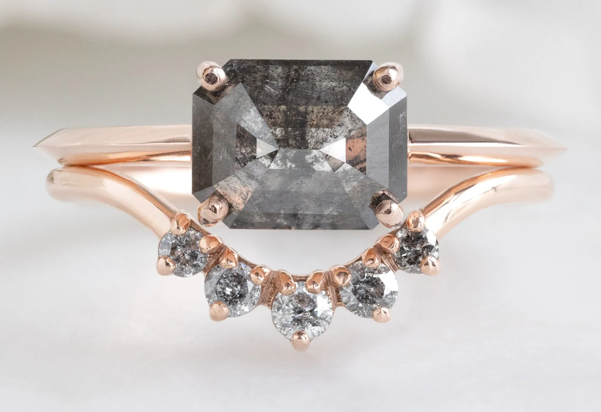 The Bryn Ring with a 1.51ct Emerald-Cut Black Diamond