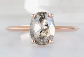 The Bryn Ring with a 1.63ct Oval-Cut Salt and Pepper Diamond