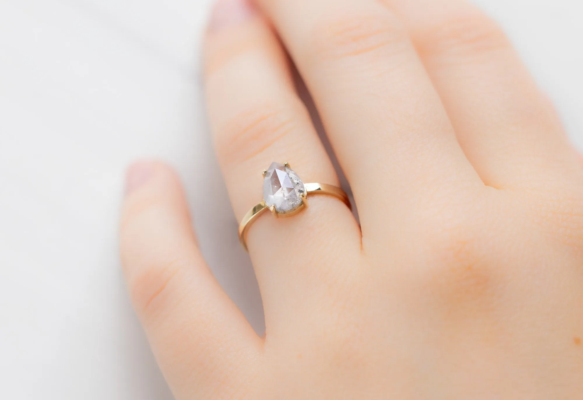 The Bryn Ring with a 1.72ct Rose-Cut Salt and Pepper Diamond