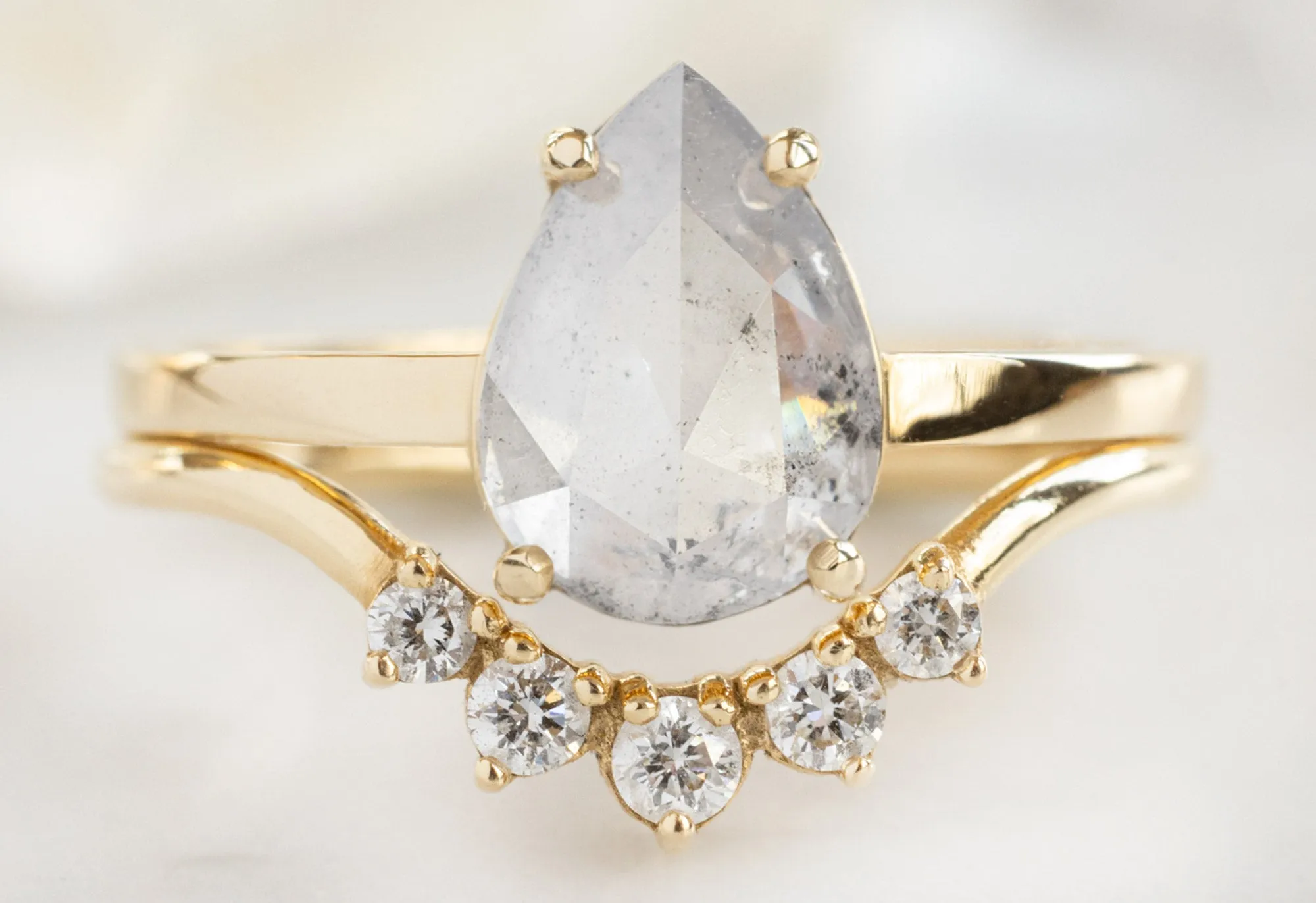 The Bryn Ring with a 1.72ct Rose-Cut Salt and Pepper Diamond