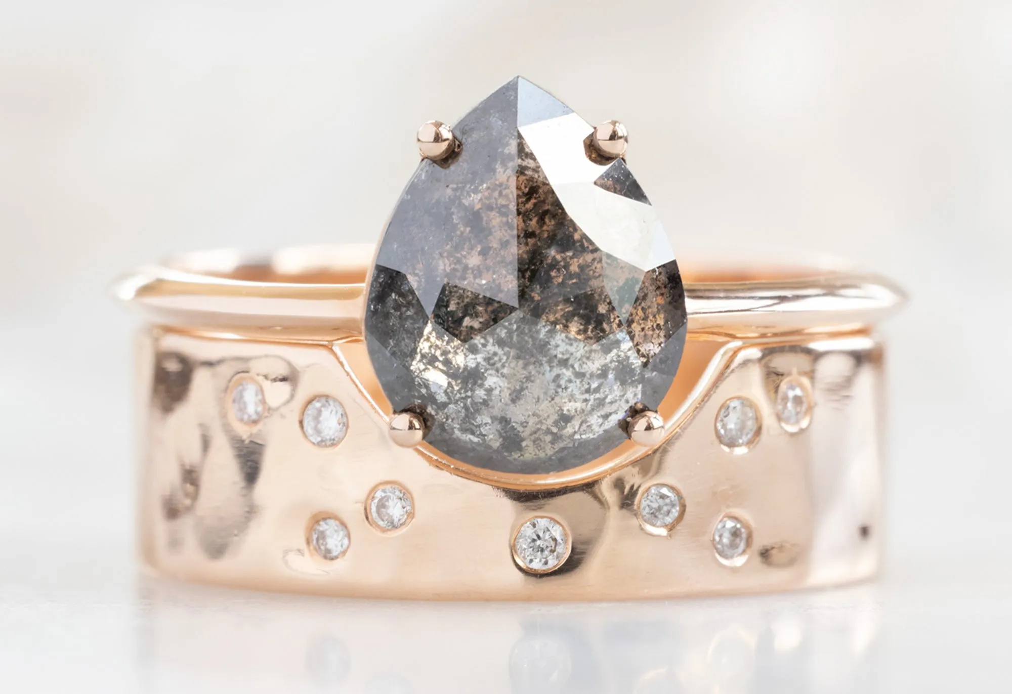 The Bryn Ring with a Rose-Cut Black Diamond